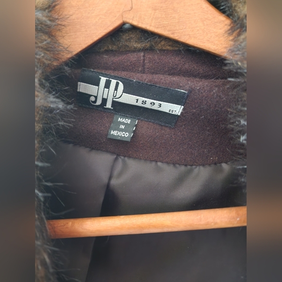 Vintage JP 1893 Brown Wool Blend Coat - Picture 6 of 8